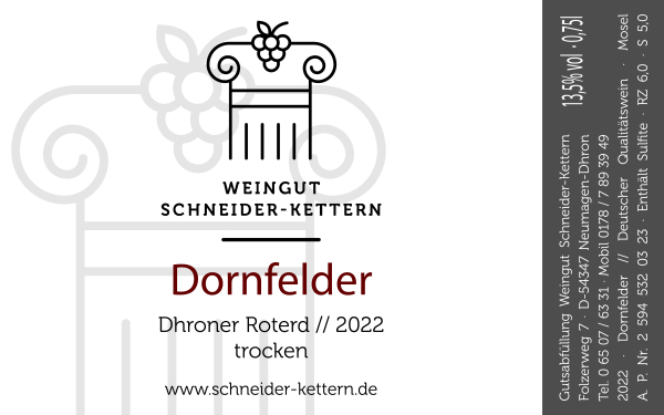 2022er Dornfelder QBA (0.75L)